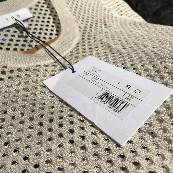 IRO Open Weave Knit Crochet Top - Picture 4 of 5